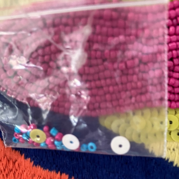 America & Beyond brand;  Medium size; Blue & White with Multi-color sequins - Picture 3 of 10